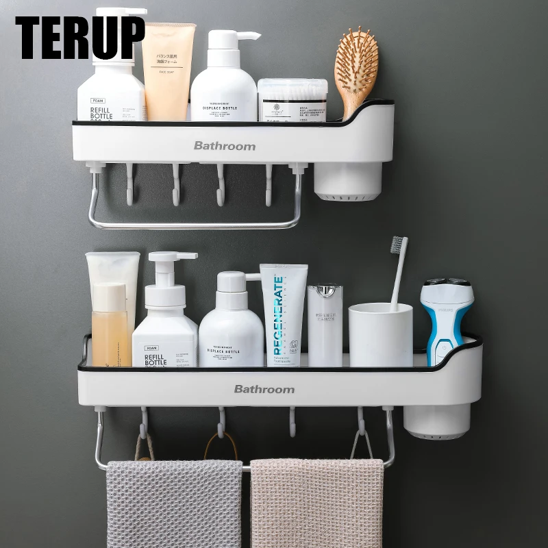 

TERUP новая угловая полка для ванной комнаты Настенные Полки для душа держатель Полка для хранения Органайзер вешалка для полотенец набор акс...
