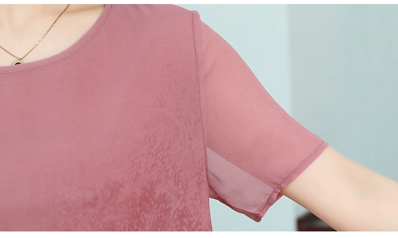 

3XL 4XL Plus Size Blouse Women Tops Short Sleeve Blouse Shirt Blouse Women Blusas Mujer De Moda 2021 Print Chiffon Blouse D236
