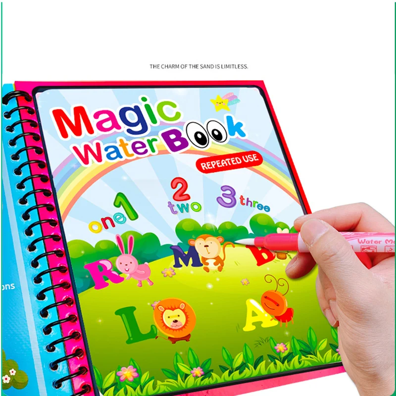 

Игрушки Монтессори, волшебная водная книга, многоразовая книжка-раскраска, коврик для детей, книга для рисования водой, раннее образование, ...