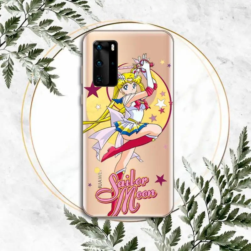 

Japan Anime Sailor Moon Princess Phone Cases Clear Transparent for huawei honor P 40 30 20 lite Pro 10 i 8 9 x p smart 2019