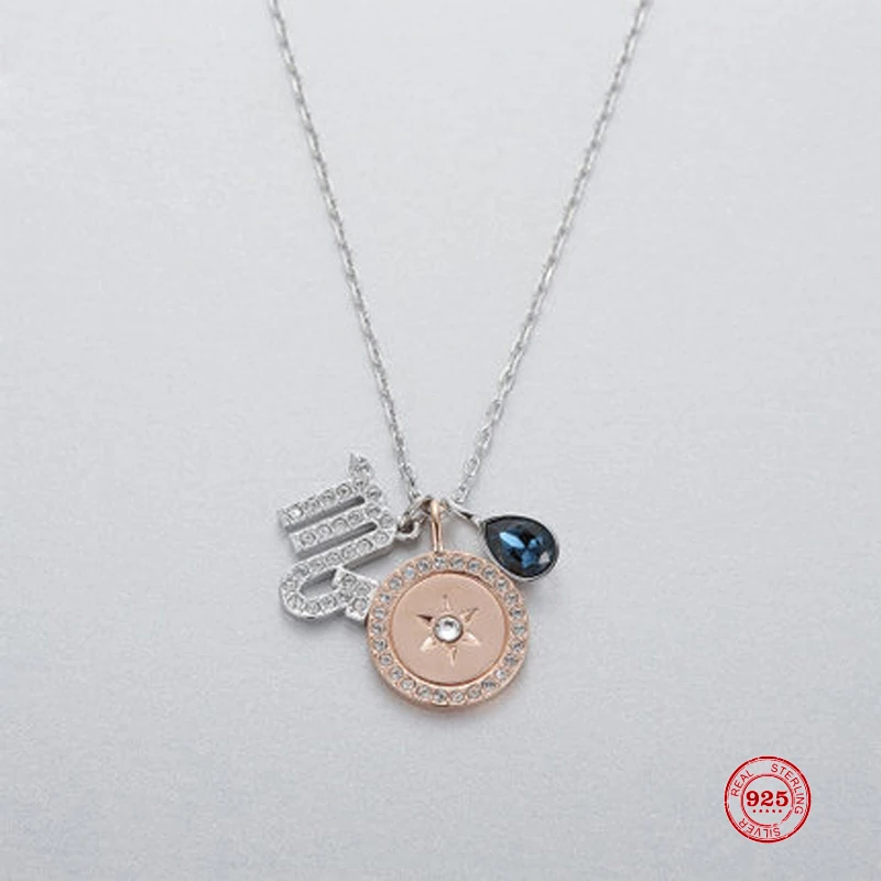 

Fashion Charm 925 Sterling Silver Original 1:1 Copy, Twelve Constellations Smart Scorpio Necklace Women Luxury Jewelry Gifts