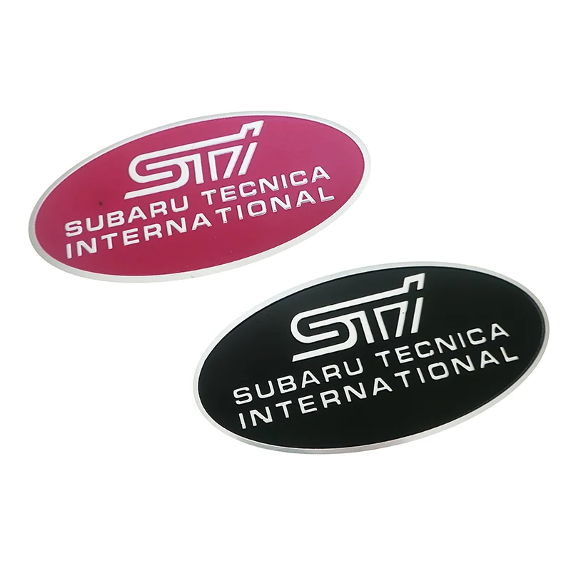 Стайлинг автомобиля алюминиевые 3D наклейки с логотипом STI наклейка эмблемой для