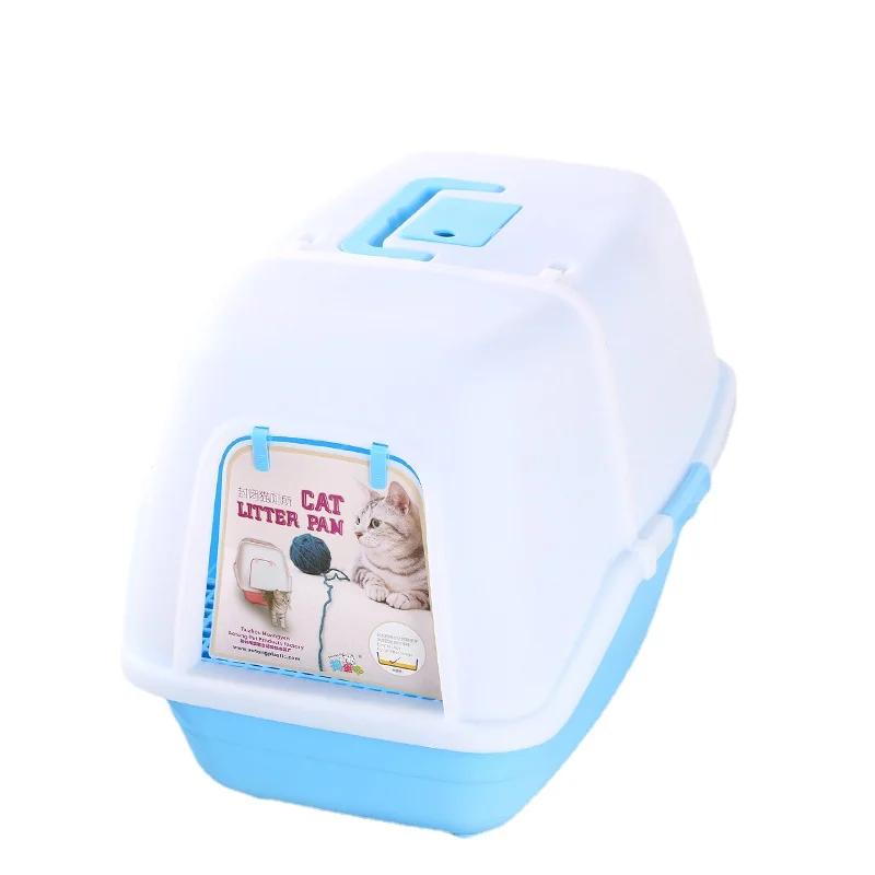 

Fully enclosed Litter box large Anti-splash Cat supplies Send cat litter shovel