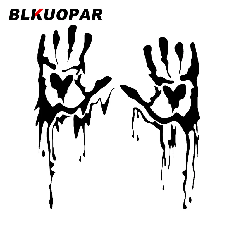 

BLKUOPAR красные графические автомобильные наклейки с изображением крови, модные наклейки, виниловые автомобильные наклейки, устойчивые к цар...
