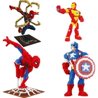 disney avengers sanctuary showdown building blocks spider man iron man venom assembly model diy puzzle building block toys
