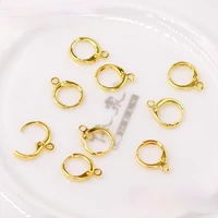 10 pcslot copper metal diy french earring hooks wire settings base hoops earrings accessories for jewelry making