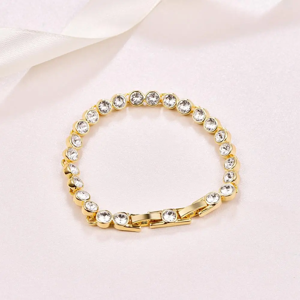 Malanda Модные женские браслеты с кристаллами Сваровски золотого цвета Роскошные