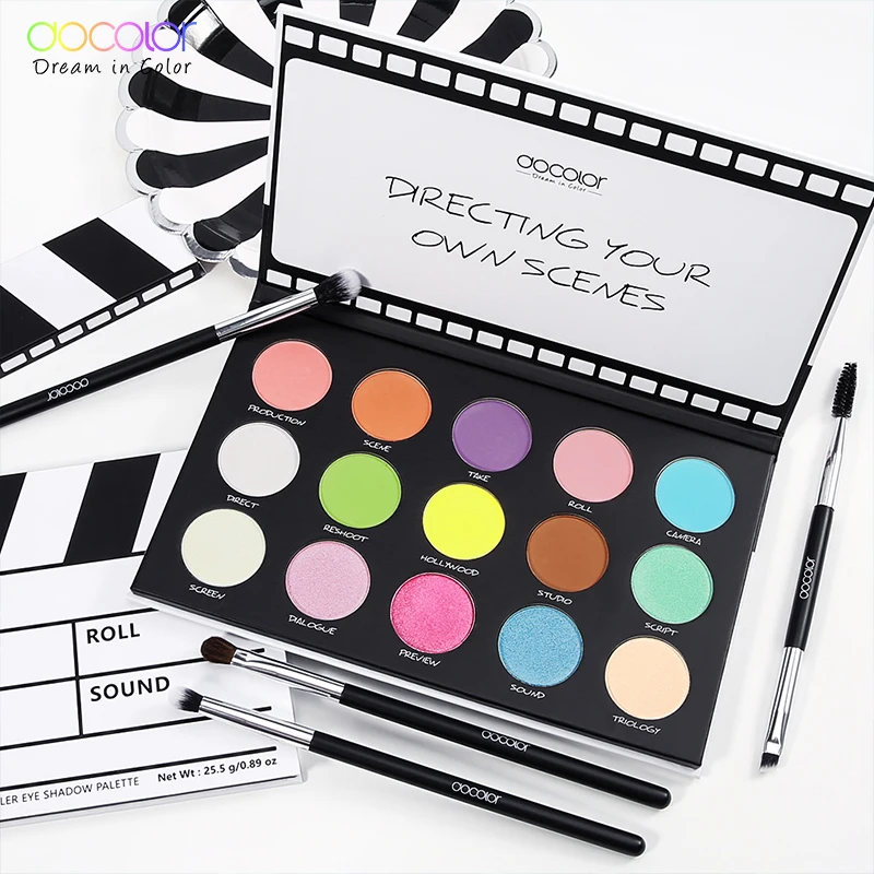 Do color/модные тени для век палитра 15 цветов блестящие телесные Палитра и 4 шт. кисти