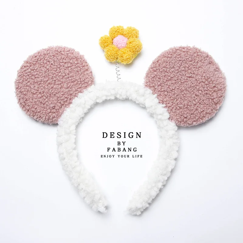 1PCS Cute Sun Flower Hair Holder Hairbands Fleece Bow Animal Ears Headband For Women Girls Turban Fashion Accessories | Дом и сад