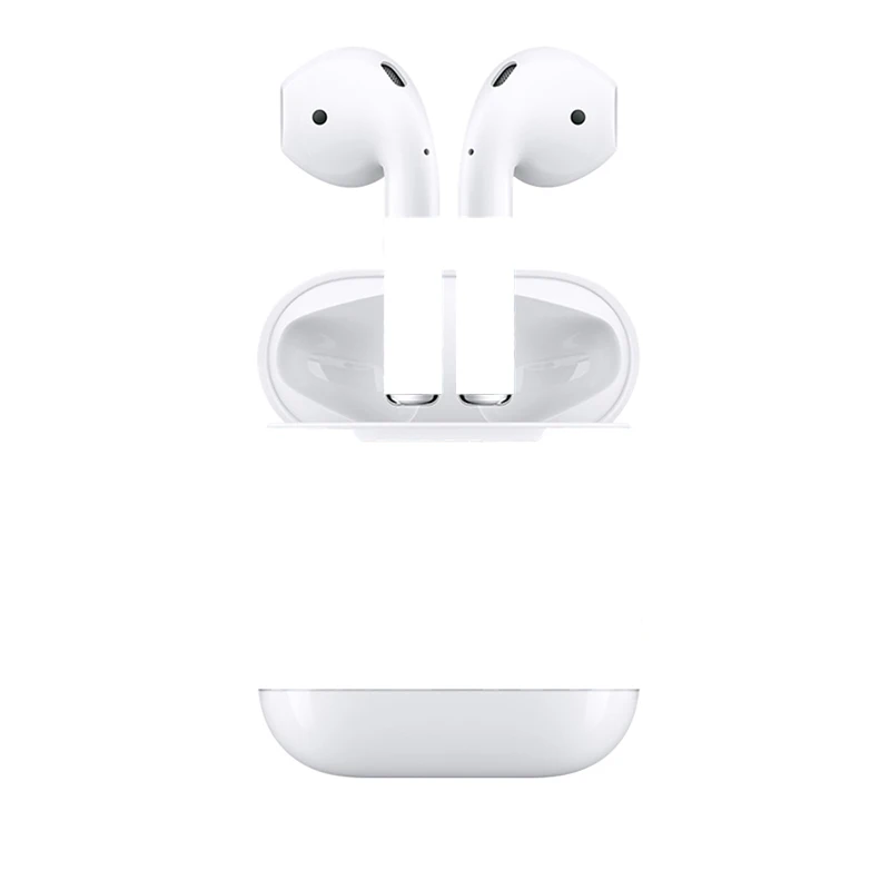 2 шт./лот чистый цвет дизайн для AirPods наклейка съемный клей декоративная кожи airpods