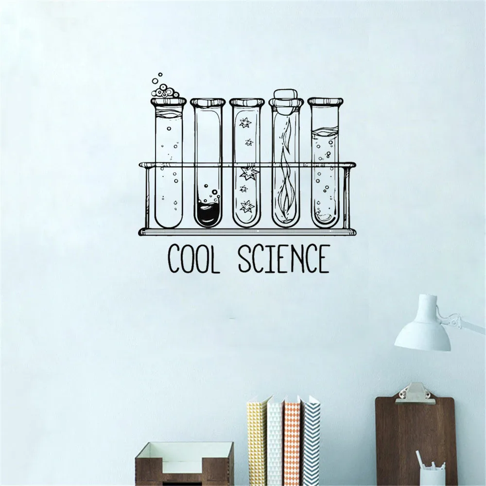 

Laboratory Wall Decal Science Test Tube Wall Sticker For Chemistry Classroom Bedroom Home Interior Design Vinyl Mural PW683