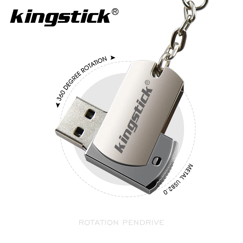 Флешка Kingstick металлический флеш накопитель 4 ГБ 8 16 32 64 128 карта памяти usb