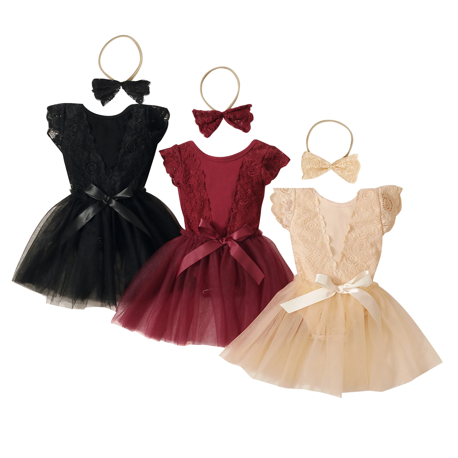 Летняя одежда для маленьких девочек из 2 предметов милый кружевной комбинезон с