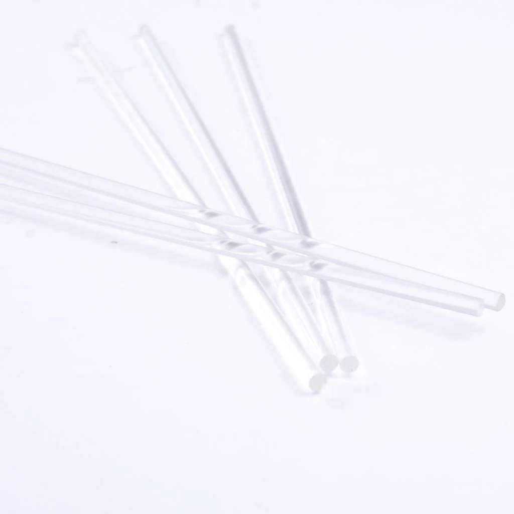 

5 Pieces Acrylic Clear Round s Rod 250mm Length for Model Scene DIY