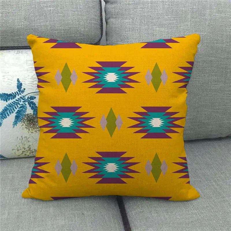 Наволочка Navajo Западная ацтекская квадратная Геометрическая наволочка для