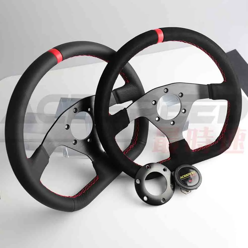 Новое 12 5 дюйма 320 мм Автомобильное рулевое колесо Racing Drift из натуральной/замшевой