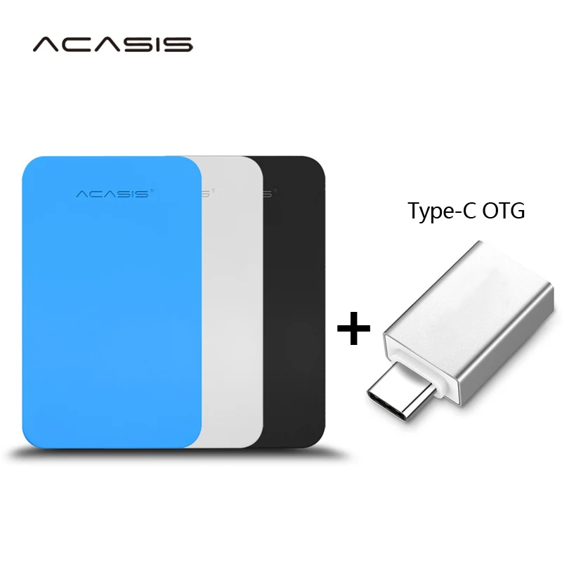 Acasis-hd Externo Portátil Original 2.5 Disco Rígido Portátil Usb3.0 Disco Rígido de Alta Velocidade para pc Mac Interface Tipo-c Android Telefone Móvel Discos rígidos externos
