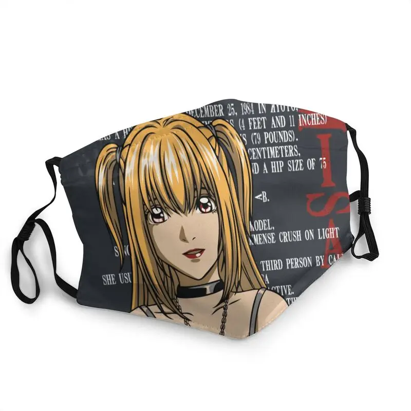 

Многоразовая маска-респиратор «тетрадь смерти», унисекс, маска для лица для взрослых Аниме Манга, защита от смога, защита от пыли