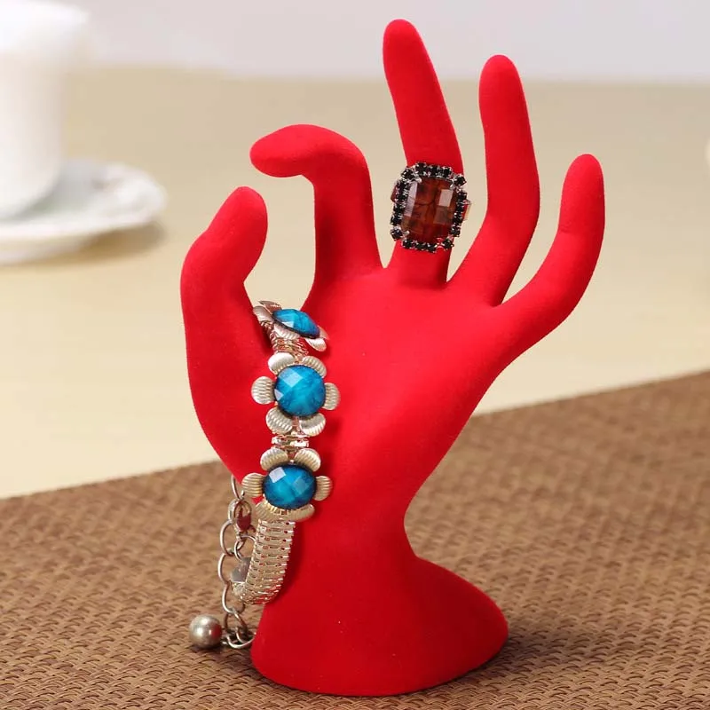 

Wholesales OK Hand Resin Portrait Model Jewelry Stand Storage Hanging Bracelet Ring Props Jewelry Counter Display