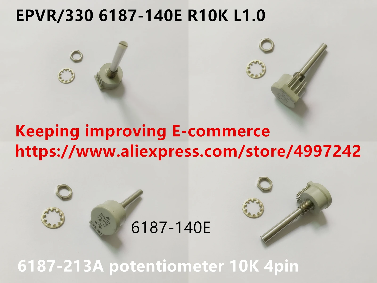 Горячая точка EPVR/330 6187 140E R10K L1.0 213A потенциометр 10K 4pin (переключатель)|Выключатели| |