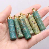 natural phoenix pine bamboo joint shape perfume bottle necklace pendant for jewelry making diy charms bracelet necklace 11x48mm