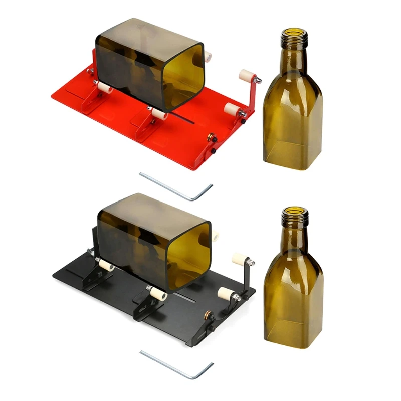 

K1KA Adjustable DIY Glass Bottle Cutter Tools Set Square Round Wine Beer Cups Cutting