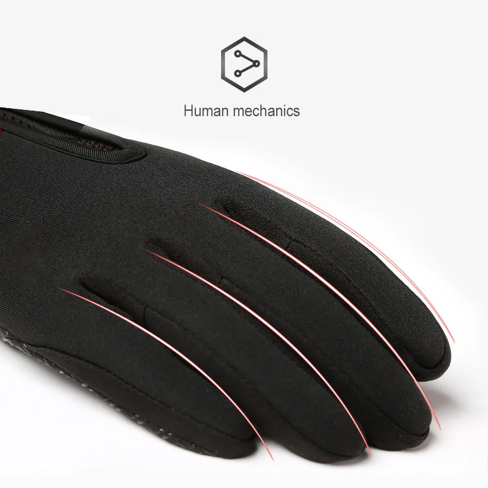 Теплые зимние перчатки унисекс с сенсорным экраном теплые пальцами для