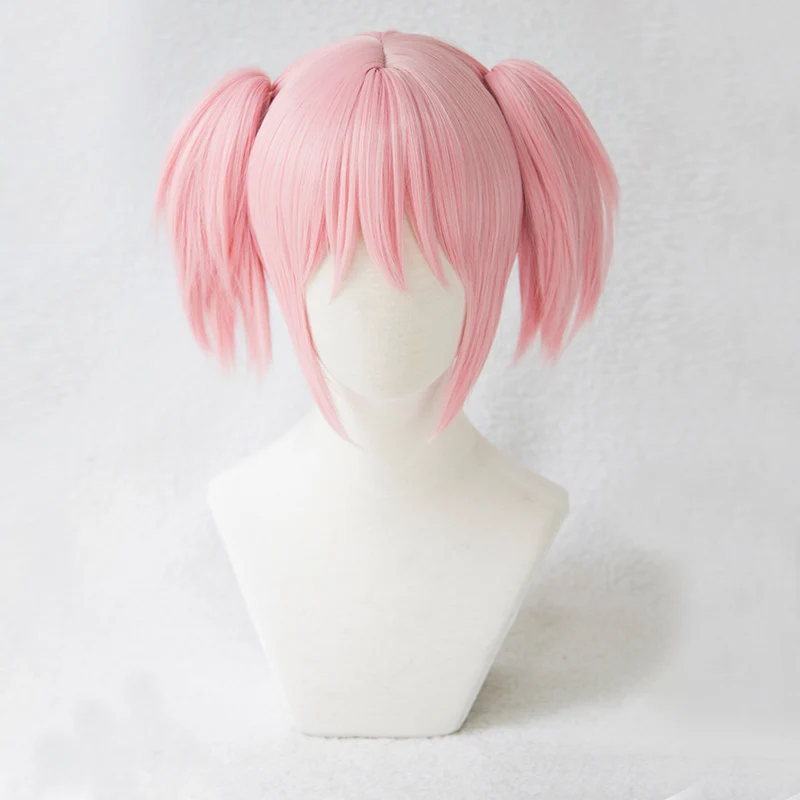 Puella Magi Madoka Magica Kaname Косплэй парик розовый зажим &quotконский хвост устойчивые к