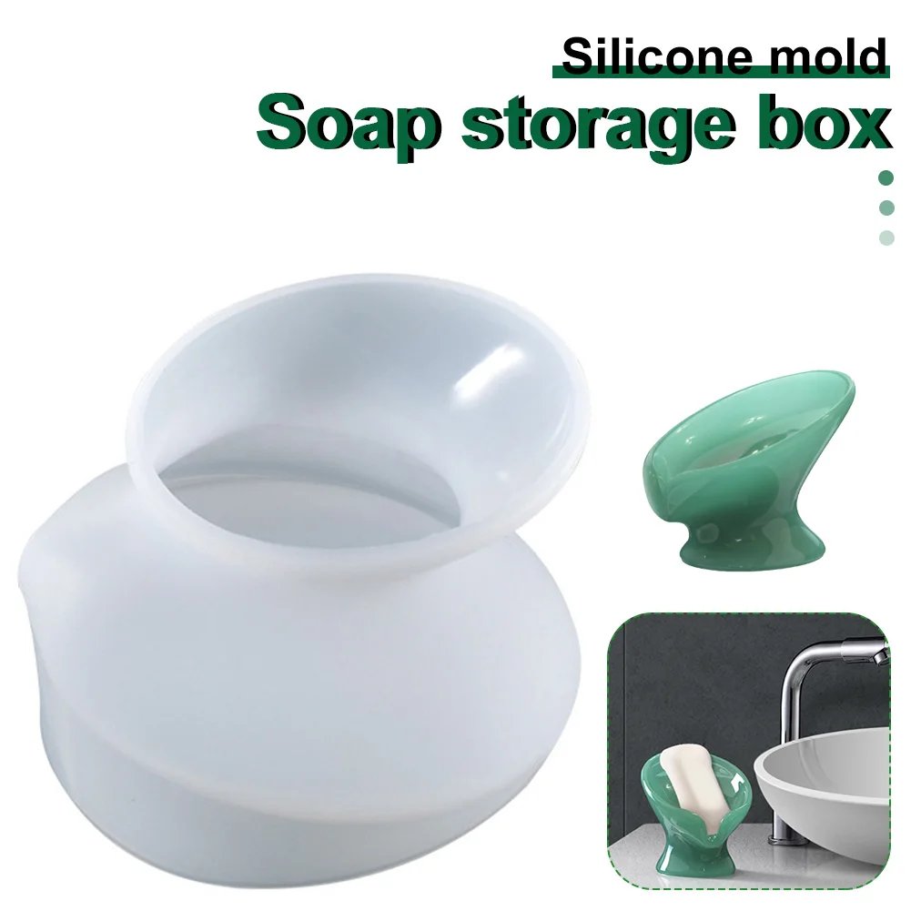 

1pc Drain Design Soap Box Holder Storage Silicone Mold Resin Cast Mould Diy Silicone Molds For Epoxy Resin Forms For Candles