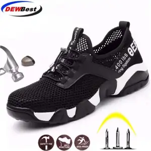 Aramid Sole Breathable Safety shoes Women and Men's Lightweight Summer Anti-smashing Piercing Work Sandals Single Mesh Sneakers