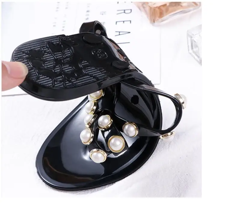 XGRAVITY Butterfly Knot Jelly Shoes Beach Ladies Fashion Summer Pearl Outdoor Flip Flops Woman Slippers Girl Sandals B053 | Обувь