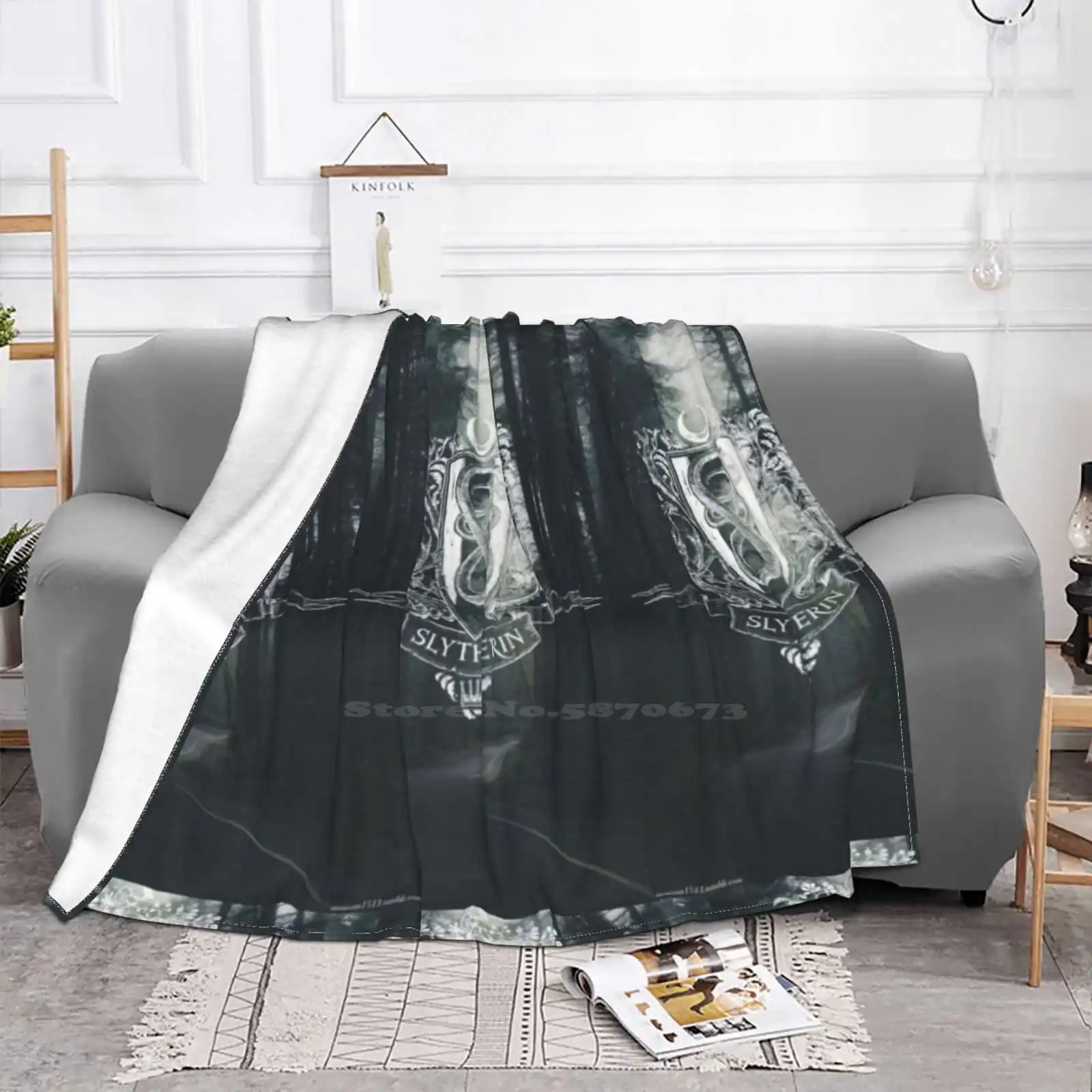 Модное мягкое теплое одеяло с рисунком Слизерина | Дом и сад