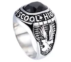 Модные трендовые кольца для мужчин, творческие кольца с головой Орла для старшей школы, ювелирные изделия
