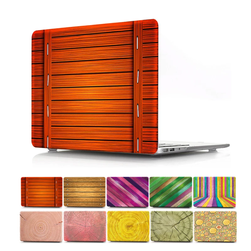 

Wood Texture Hard Plastic PC Laptop Case for Macbook Air Pro Retina 11 12 13 15 Inch Touch Bar New Shell A1932 A1990 A1706 Cover