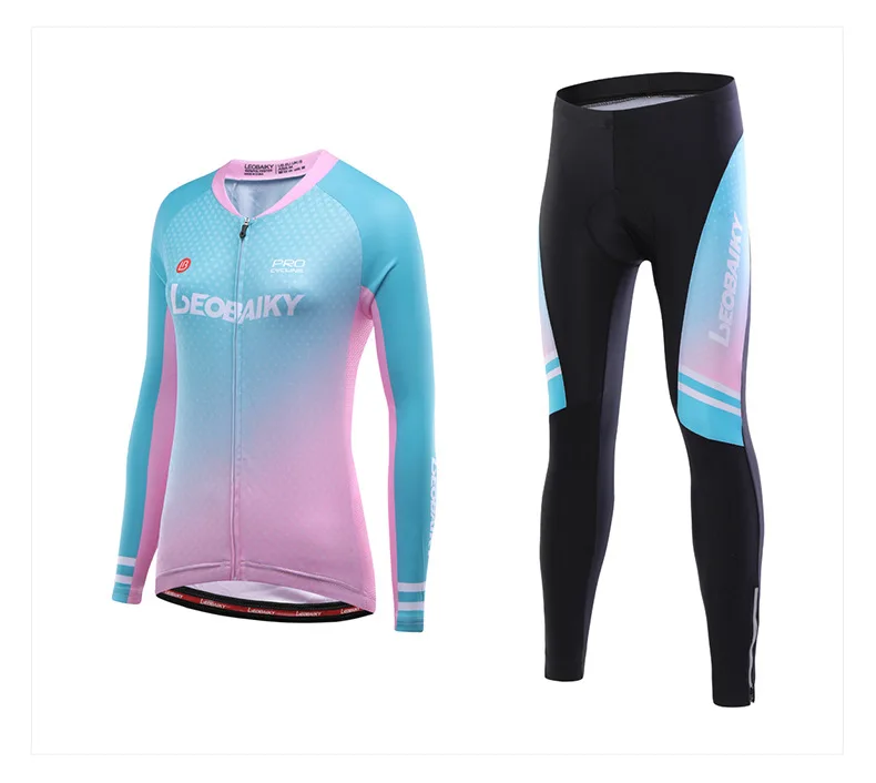 Pro Team MTB Bike Clothing Women Cycling Jersey Set Long Sleeve Summer Road Racing Bicycle Clothes Ladies Ciclismo Uniform