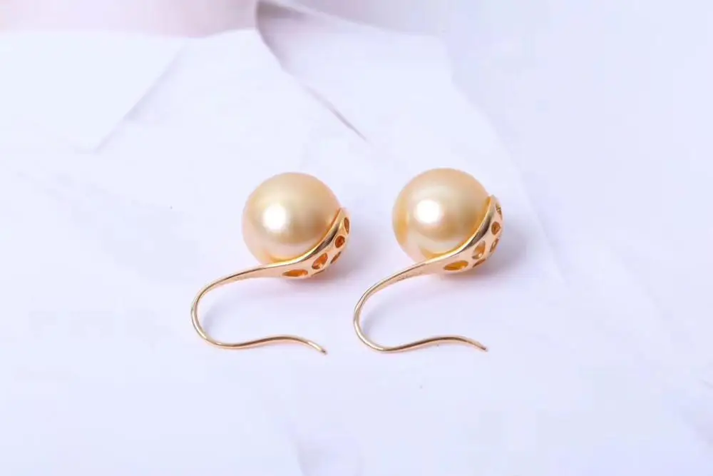 

Nice Quality 18K Gold Earrings Mountings Settings AU750 Jewelry Findings for Pearls