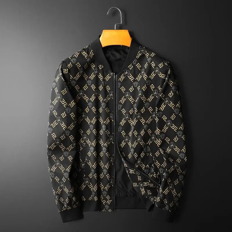 

2021 spring new baseball collar coat men's printing trend large size casual jacket