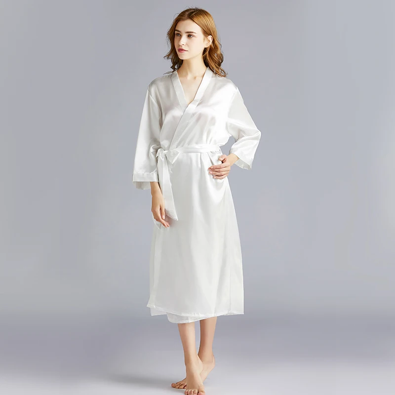 

Women's Silk Night Gown Wedding Dressing Gown Embroidery Bride Cardigan Bride Gown Gown 9892