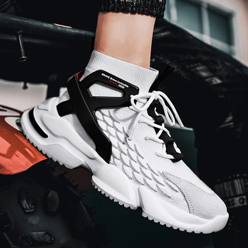 

INS Youth Gym Shoes Men Sneakers High Top Men's Sport Shoes Breathable Running Shoes Man Sports Shoes for Male Runway Shoes