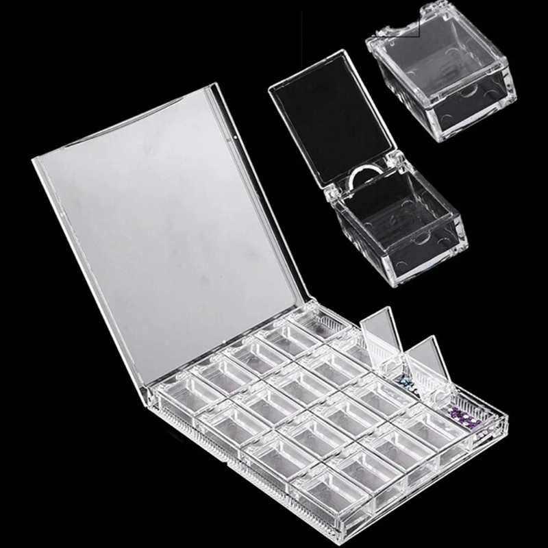 1 шт. 20 ячеек органайзер для макияжа хранение принадлежностей дизайна ногтей