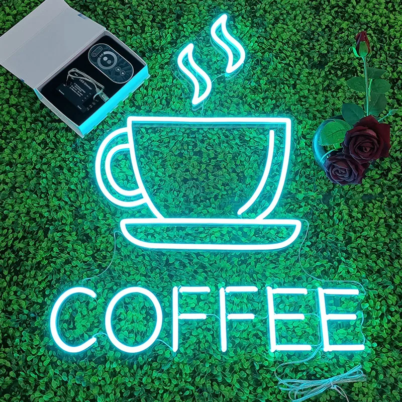 

Кофейные светодиодные буквы, индивидуальное украшение для бизнеса, магазина, бара, светильник, водонепроницаемое акриловое украшение для у...