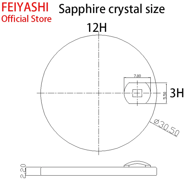 Sapphire Crystal Glass 30.5mm x 2.2mm High Quality Watch Replacement Part Submariner 40mm Case Accessories Repair Tools & Kits