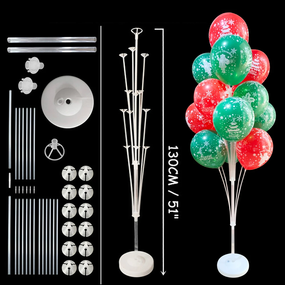 

13 Tubes Balloon Stand Holder Column Confetti Balloons Happy Birthday Ballon Kids Baby Shower Wedding Party Decoration Noel