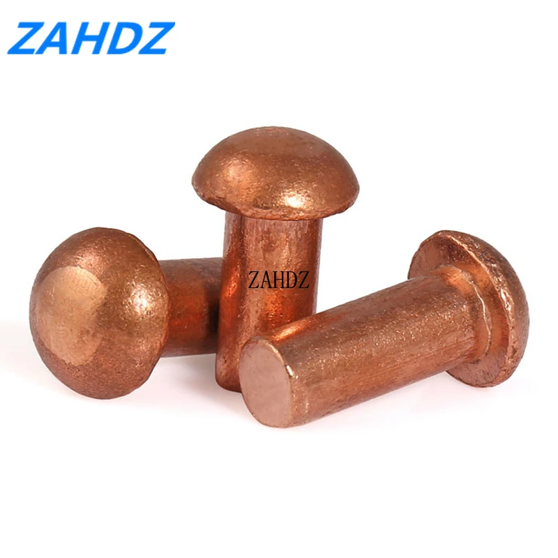 

20/50Pcs M2 M2.5 M3 M4 GB867 Copper Solid Round Head Rivet Alloy Self-plugging Rivet