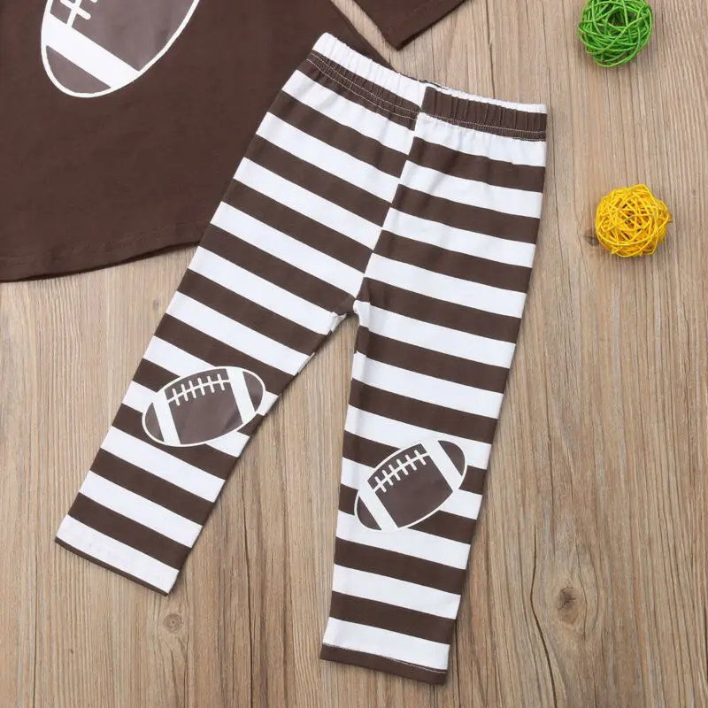 Футбольная форма для маленьких девочек футболка топ платье + длинные штаны