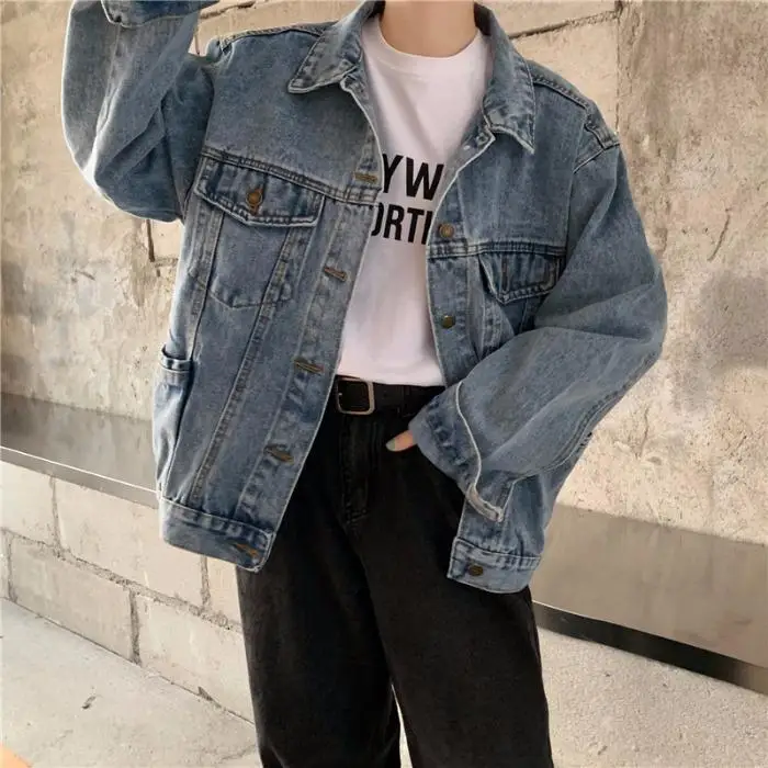 Куртка женская джинсовая Повседневная модная уличная одежда из денима Aq29