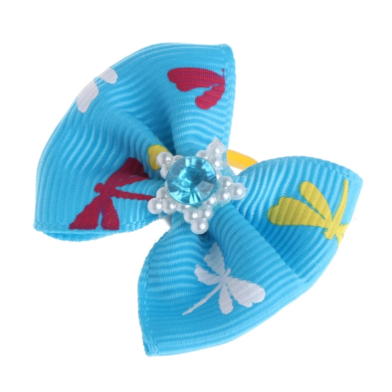 

10 Pcs Pet Hair Band Bow Knot Grooming Headdress Dog Cat Decoration Accessories