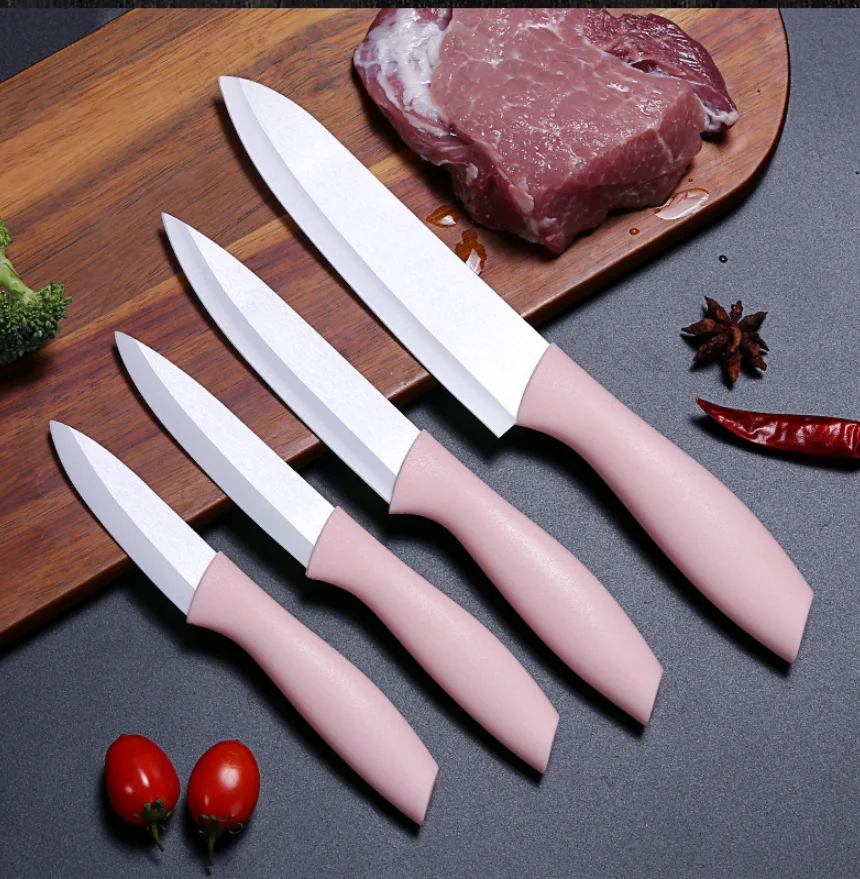 Керамические кухонные ножи для фруктов 1 шт. 3/4/5/6 дюйма шеф-нож нож с розовой