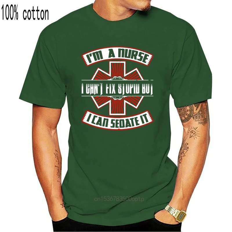 

Brand Cotton Men Clothing Male Slim Fit T Shirt - Funny Nurse Sayings Shirt