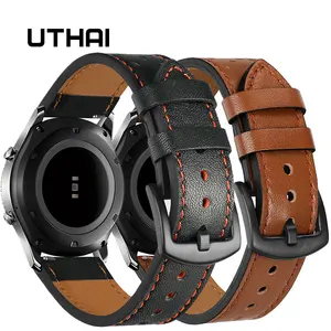 Ремешок для часов UTHAI P10 из телячьей кожи, классический браслет для наручных часов, с кожаным ремешком, с переключателем, 20 мм